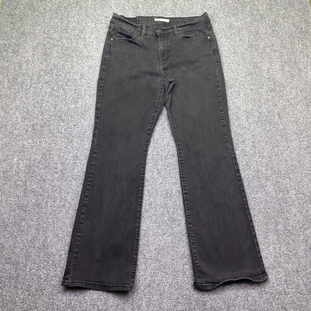 Levis Classic Bootcut Jeans Womens Sz 8S/29 Black Denim Grunge Western Retro